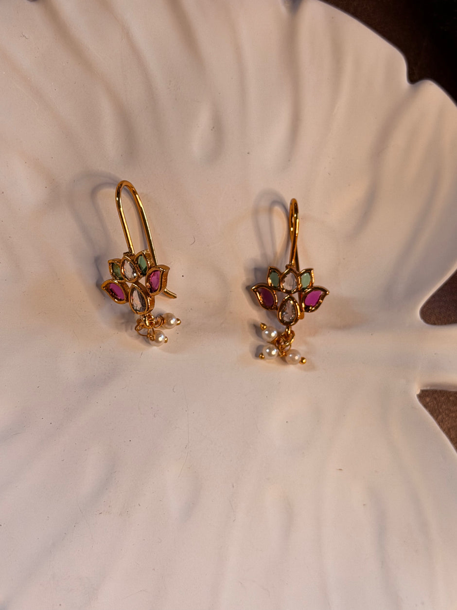 Floral Kundan Bugadi Ear Cuff