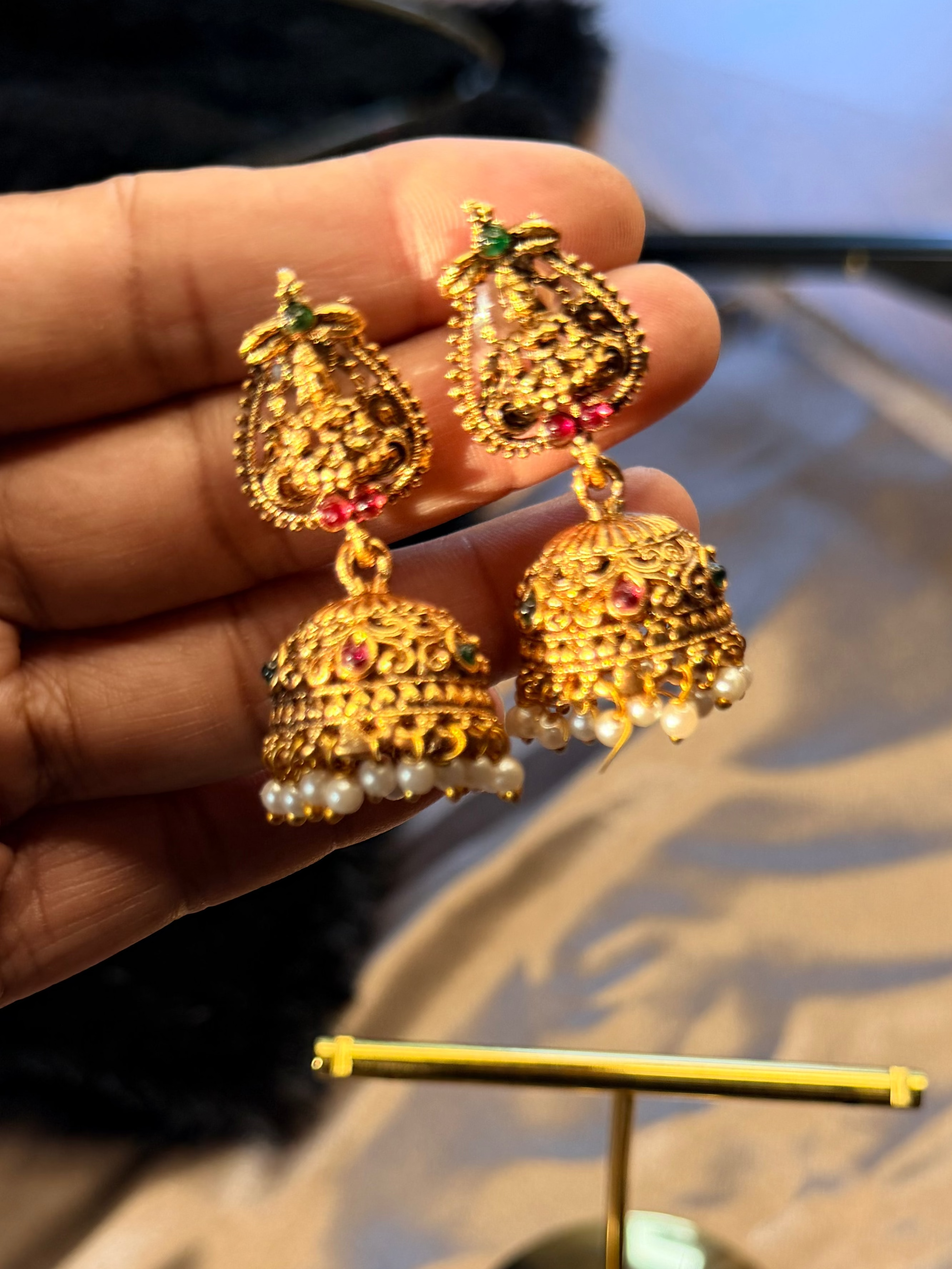 Grand Peacock Temple Jewellery Set