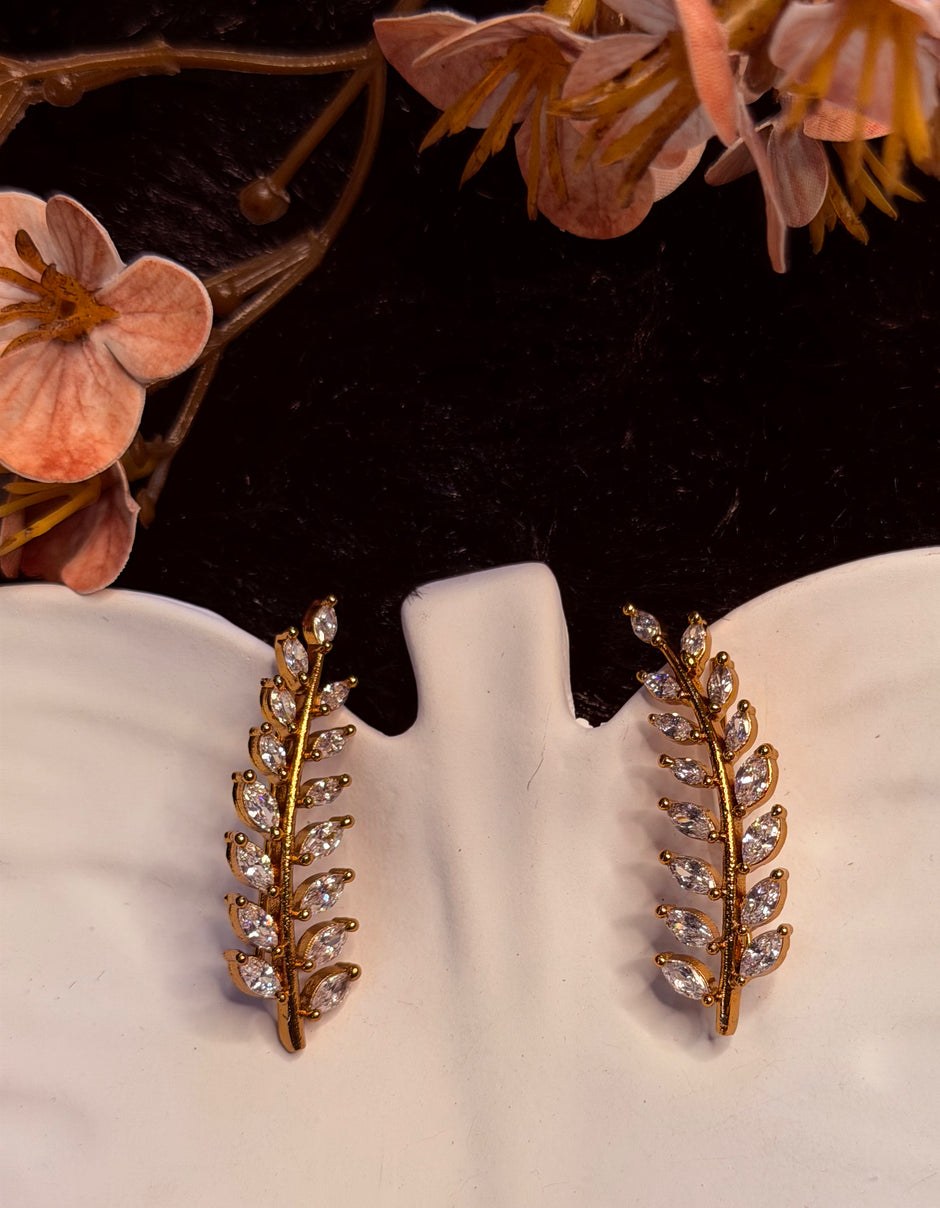 CZ Leaf Ear Cuff