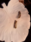 Multicolor Leaf Crystal Ear Cuff