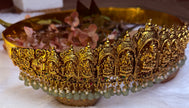 Lakshmi Temple Antique Gold Hip Belt ✨