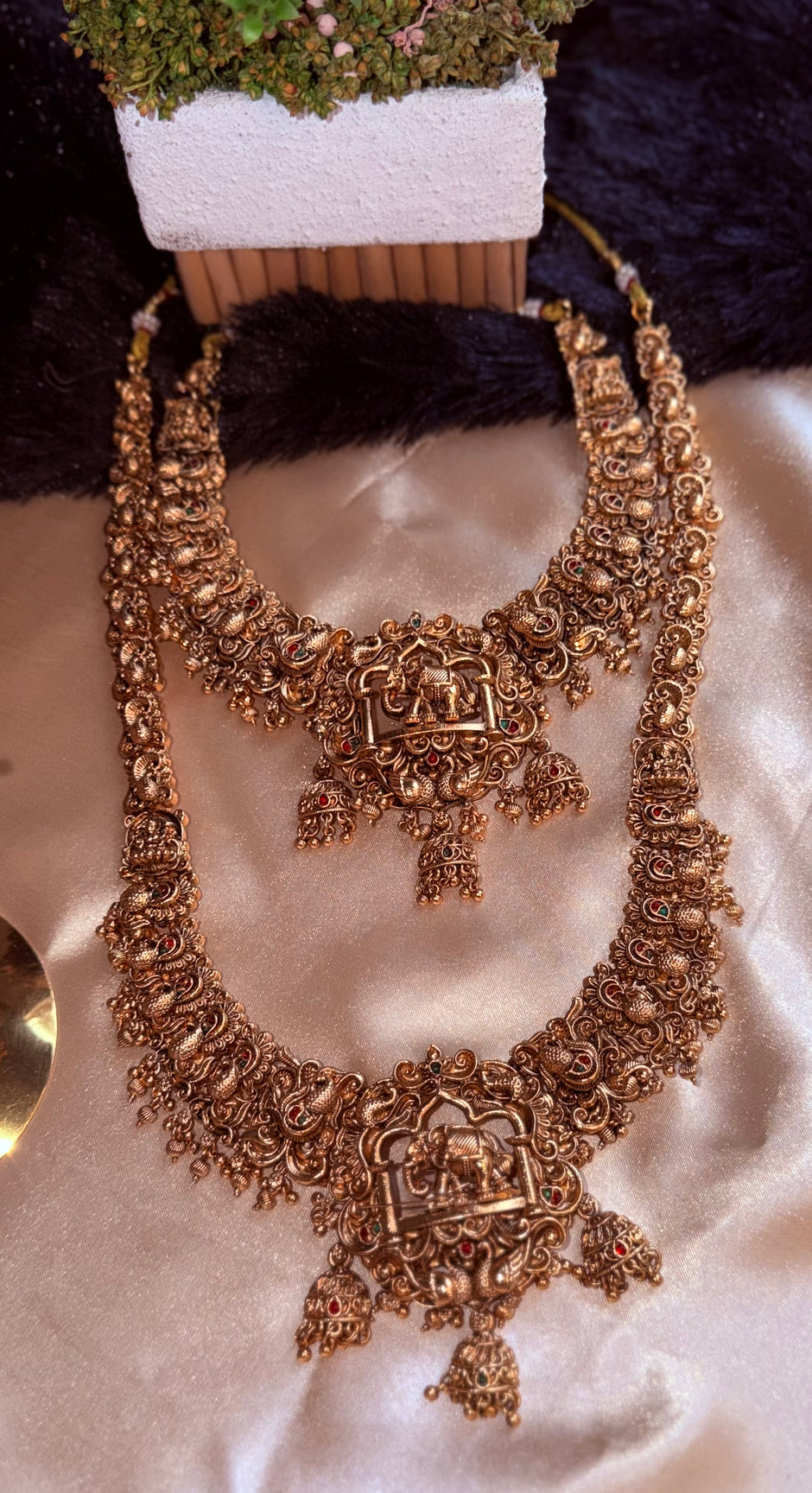 Grand Elephant Temple Jewellery Set