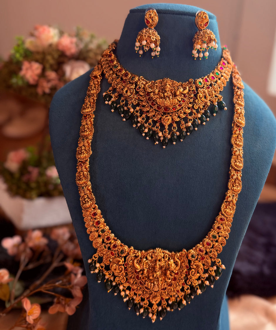 Grand Lakshmi Temple Jewellery Set