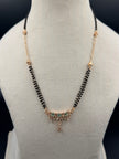 Elegant Sage Green stone Mangalsutra Chain & Ring Set
