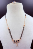 Elegant Blue Stone Mangalsutra Chain & Ring Set