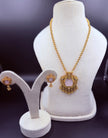 Antique Rose Pink Stone Neckset