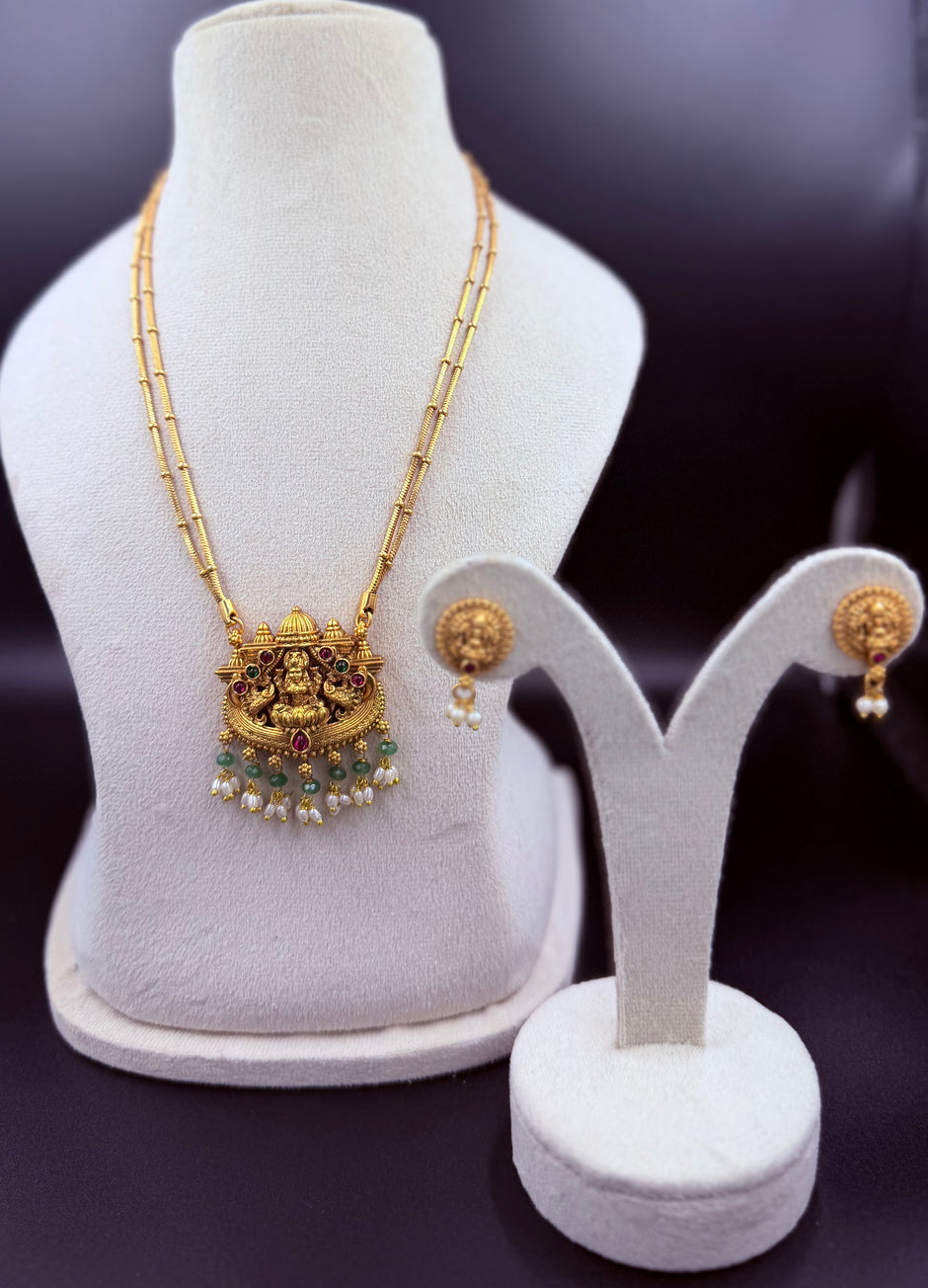 Royal Beaded Lakshmi Neck Set