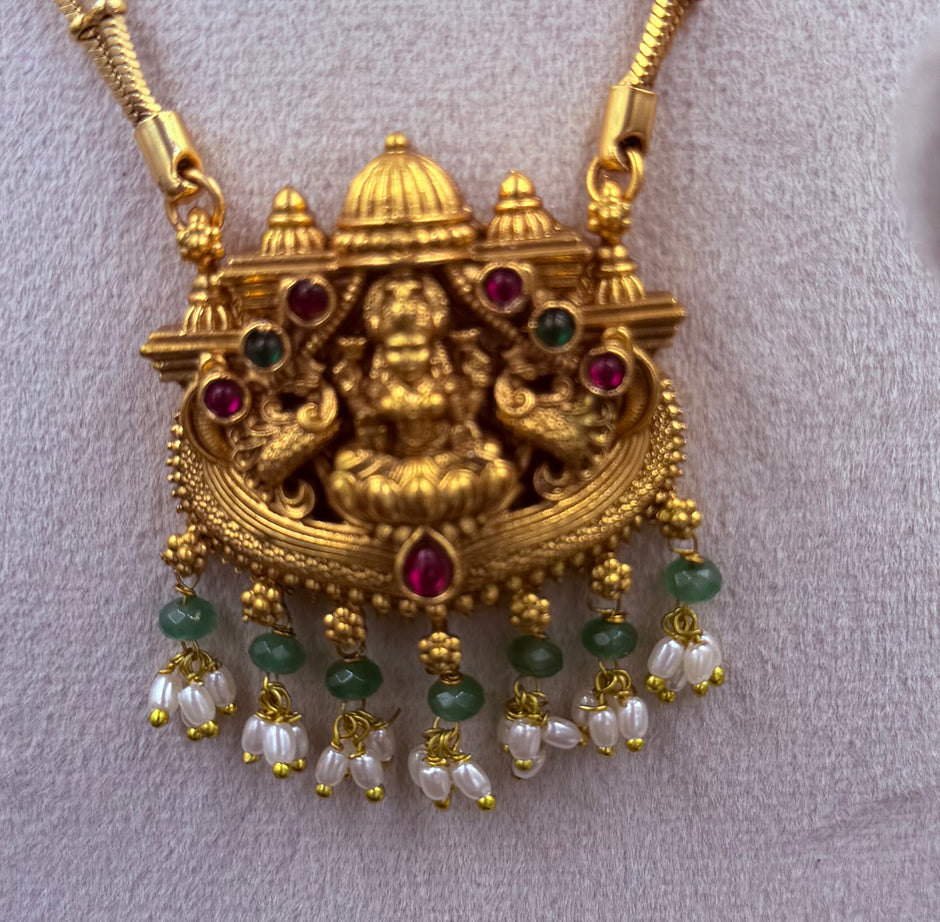 Royal Beaded Lakshmi Neck Set