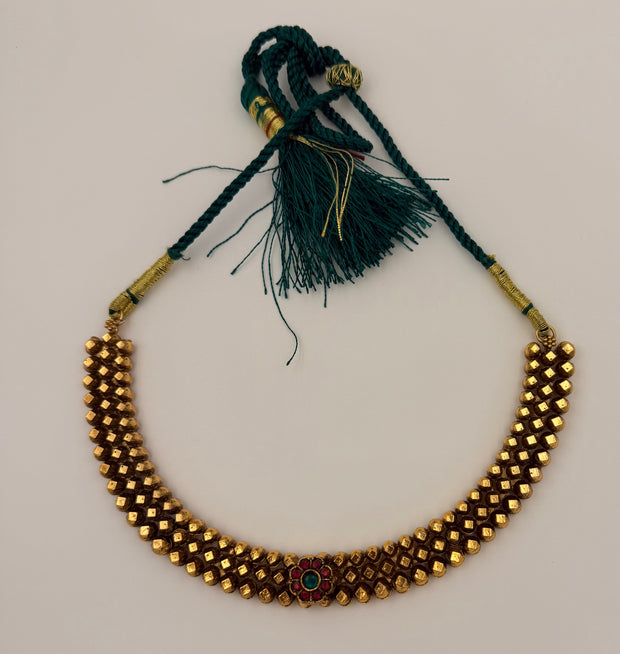 Antique Gold Beaded Traditional Choker