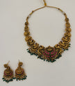Antique Gold Lakshmi Peacock Temple Necklace Set