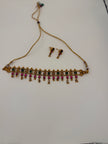 Antique Gold Choker with Ruby and Emerald Stones