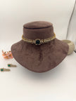 Emerald Leaf Choker Set