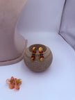 Traditional Floral Coin Choker Set with Matching Earrings