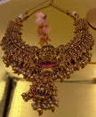 Divine Lakshmi Temple Necklace & Jhumka Set