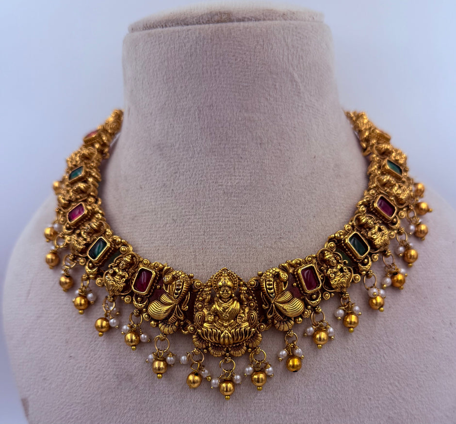 Antique Lakshmi Temple Necklace Set