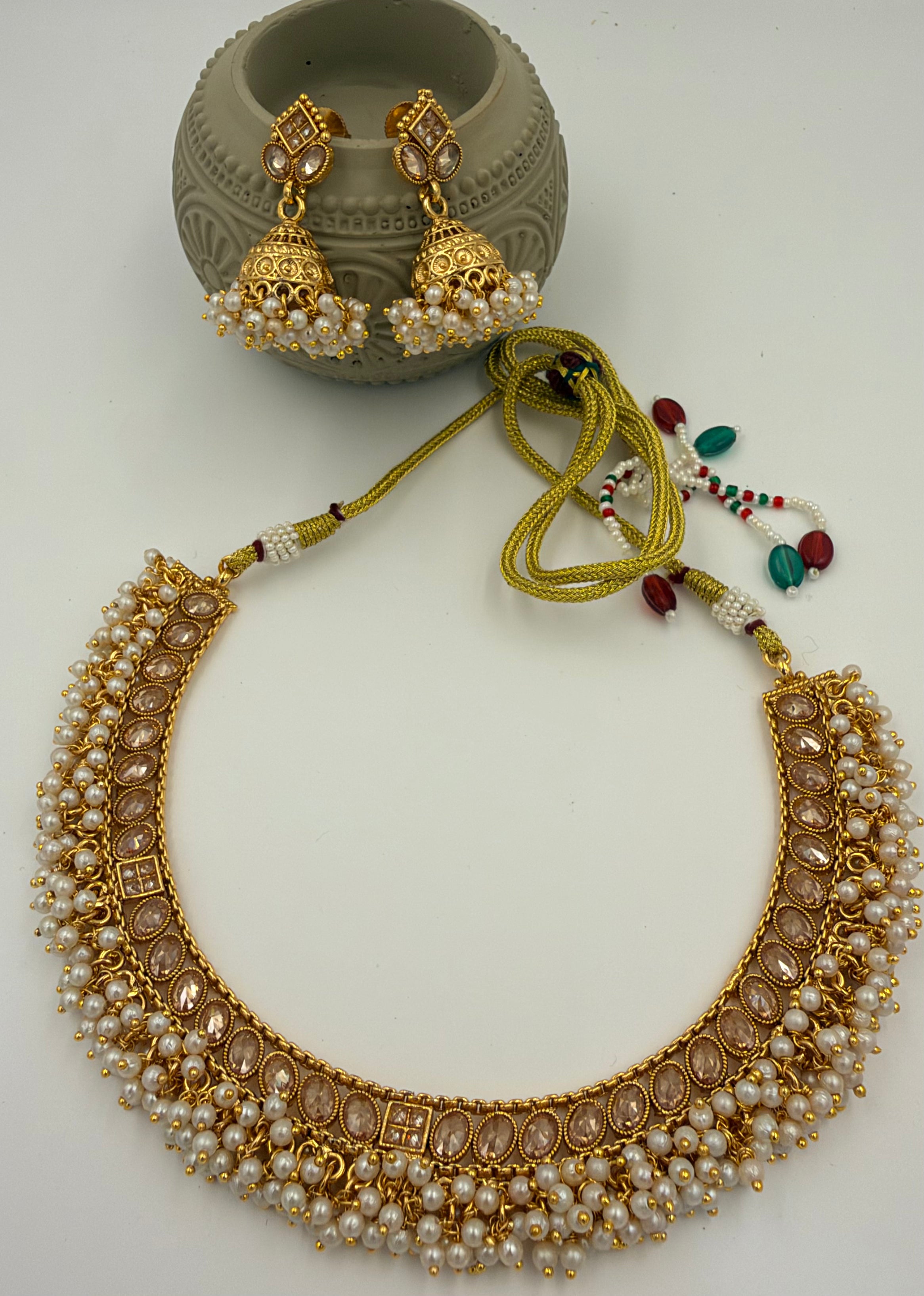 Royal Pearl Divine Kundan Set