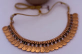 Antique Coin & Green Stone Necklace Set