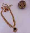 Elegant Emerald Pearl Drop Set