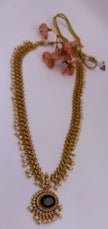 Elegant Emerald Pearl Drop Set