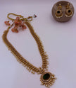 Elegant Emerald Pearl Drop Set