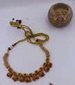 Emerald Beaded Jhumka Necklace Set
