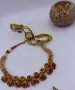 Emerald Beaded Jhumka Necklace Set