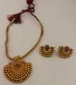 Antique Gold Lakshmi Pendant Necklace Set