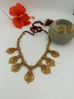 Antique Gold Lakshmi Coin Necklace Set