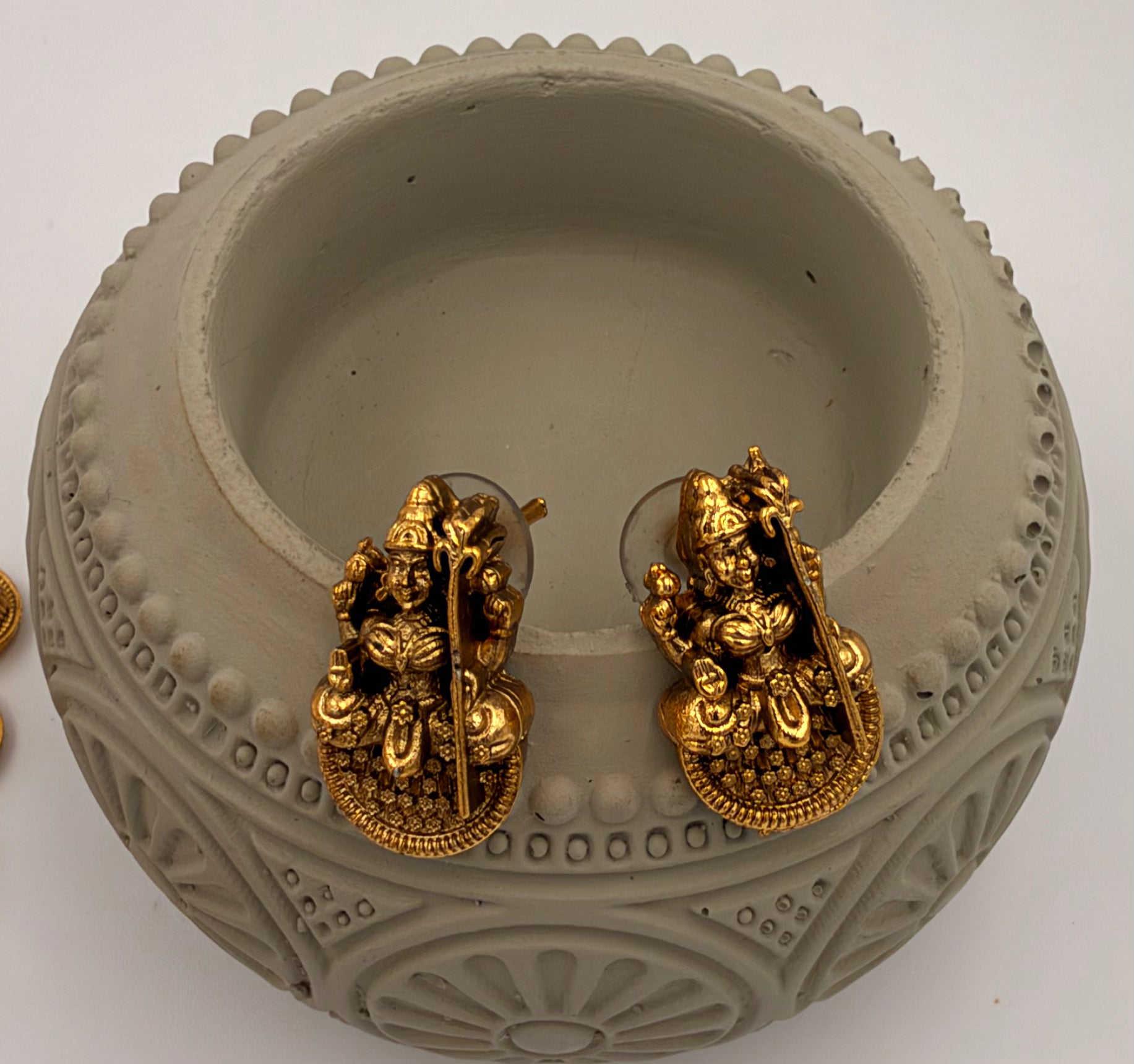 Antique Gold Amman Coin Necklace Set
