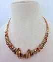 Antique Gold Elephant Design Adjustable Choker Necklace Set