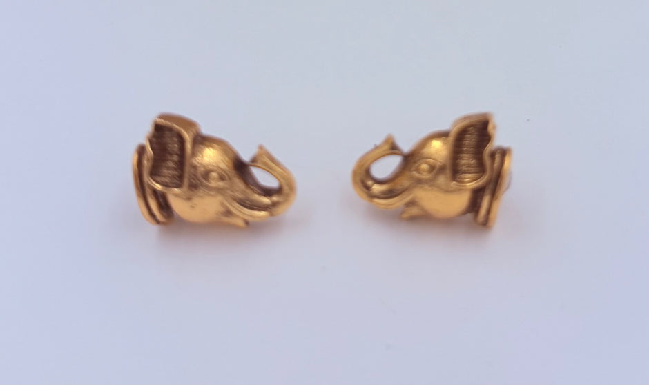 Antique Gold Elephant Design Adjustable Choker Necklace Set