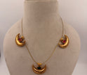 Antique Gold Crescent Moon Necklace Set