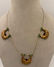 Antique Gold Crescent Moon Necklace