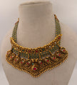Grand Antique Gold Peacock Choker Necklace Set