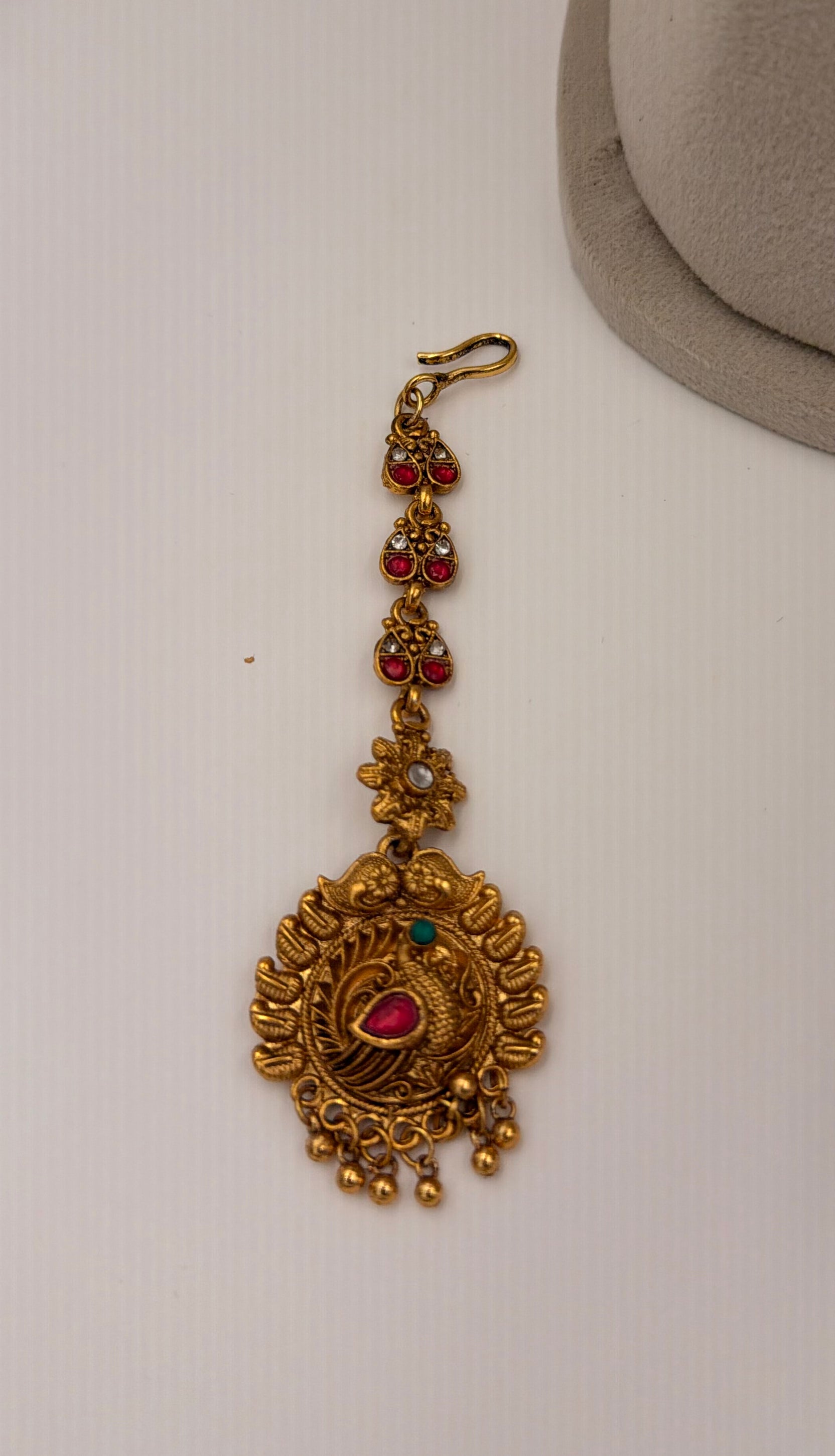 Grand Antique Gold Peacock Choker Necklace Set