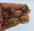 Grand Antique Gold Peacock Choker Necklace Set