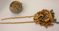Antique Gold Ganesha Pendant Necklace Set