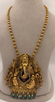 Antique Gold Ganesha Pendant Necklace Set