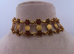 Antique Gold Coin Flower Choker