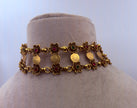 Antique Gold Coin Flower Choker