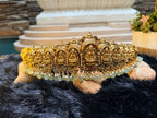 Lakshmi Temple Antique Gold Hip Belt ✨