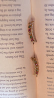 Multicolor Leaf Crystal Ear Cuff