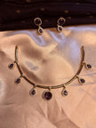 Royal Purple Stone Necklace Set