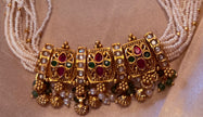 Elegant Pearl Kundan Necklace Set
