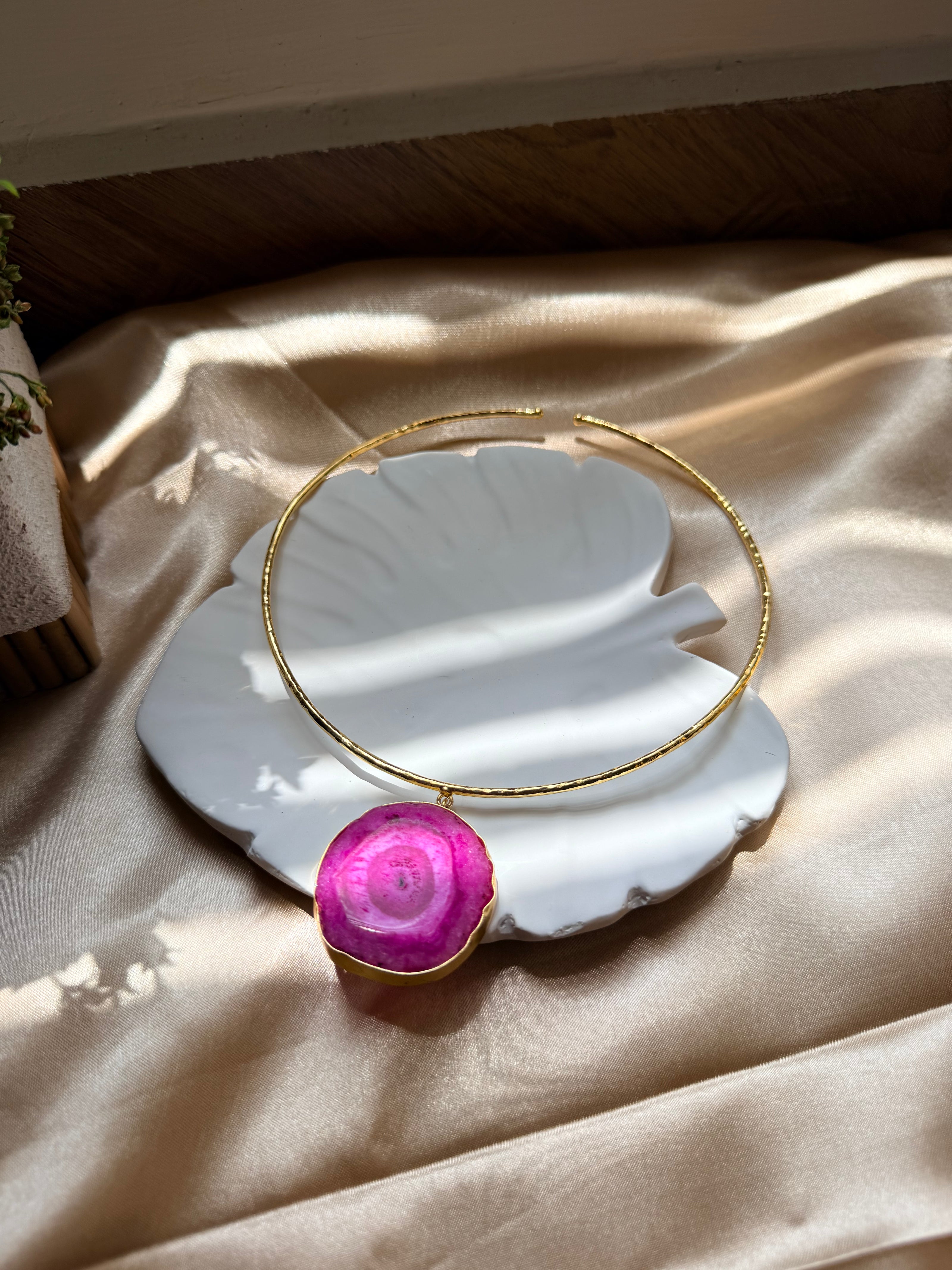 Rose Bloom Pendent NeckSet