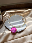 Rose Bloom Pendent NeckSet