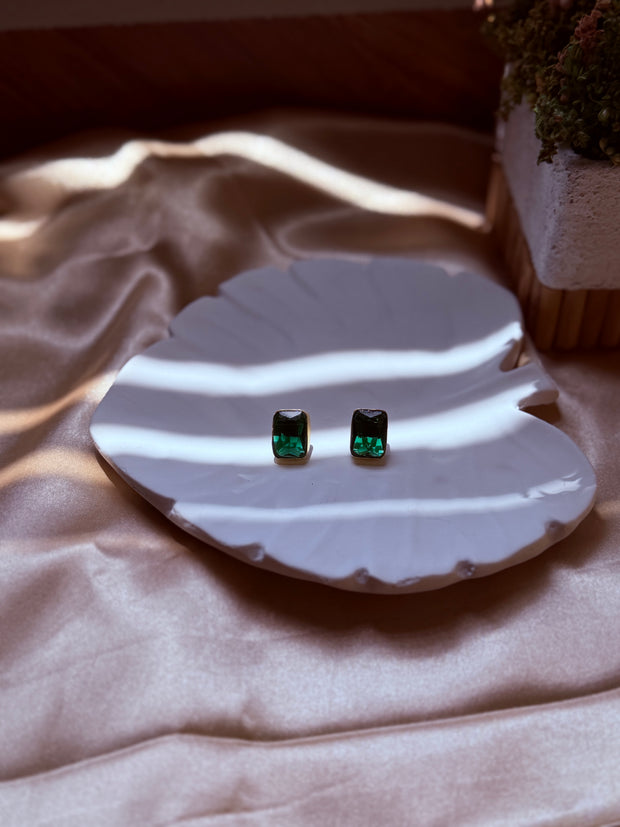 Emerald Green Crystal Stud