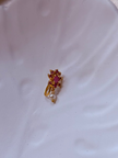 Ruby Floral Pearl Nose Ring